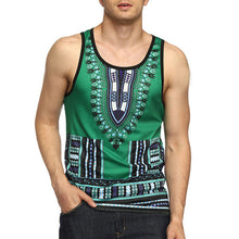 Retro Ethnic Mens Summer Casual Tank Tops Crew Neck Floral Print Vest Tee Loose HipHop Joggers Streetwear African Style Tee